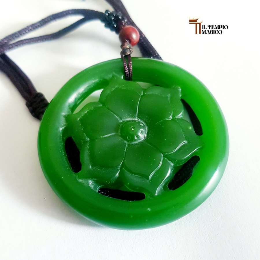 giada verde fiore di loto